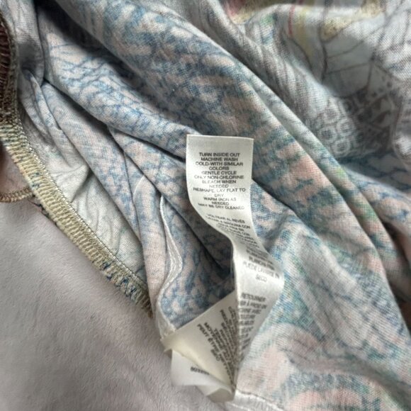 Chico's Womens Multicolor Printed 3/4 Sleeve Boho Peasant Blouse Size 2 Loose - Picture 5 of 9